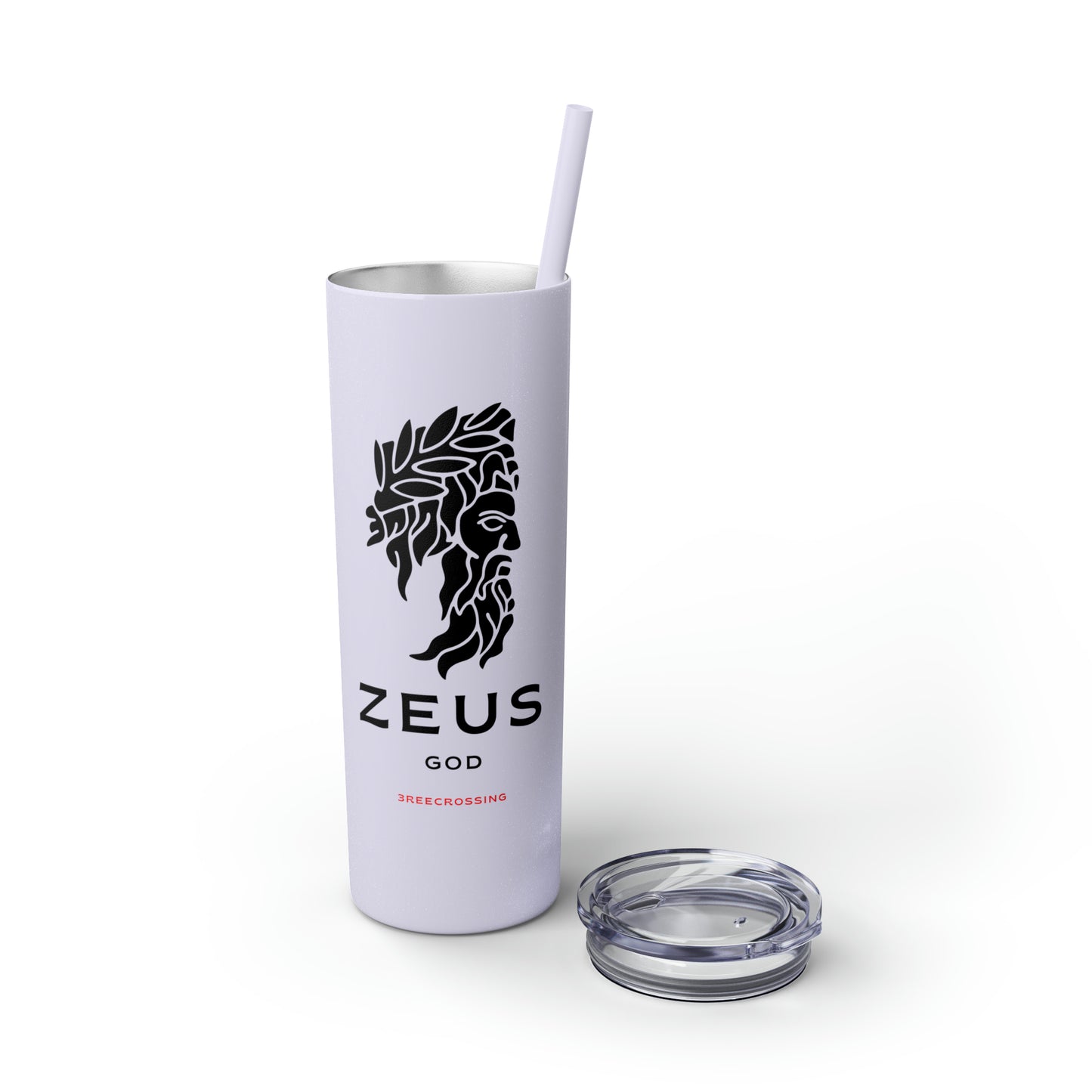 Zeus Skinny Tumbler with Straw, 20oz