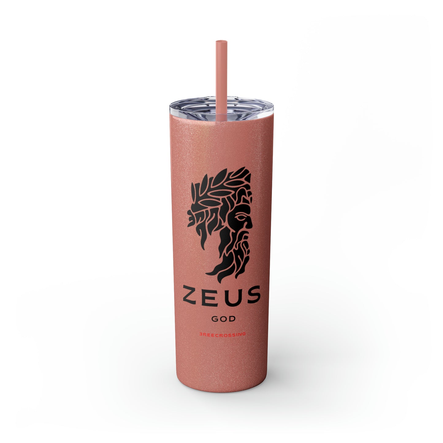 Zeus Skinny Tumbler with Straw, 20oz
