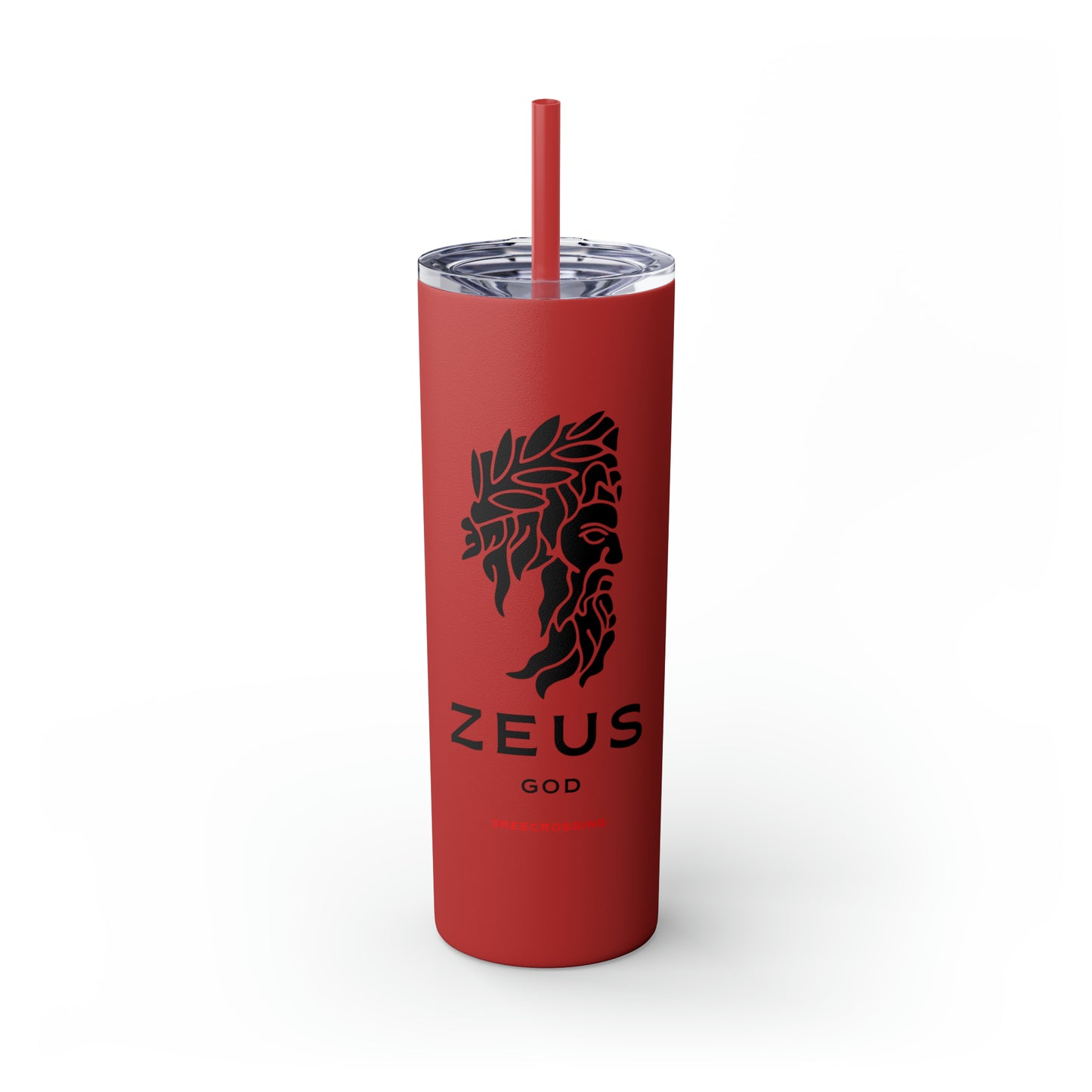 Zeus Skinny Tumbler with Straw, 20oz