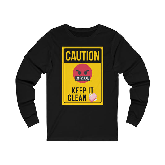 Zeus Keep It Clean Unisex Jersey Long Sleeve Tee