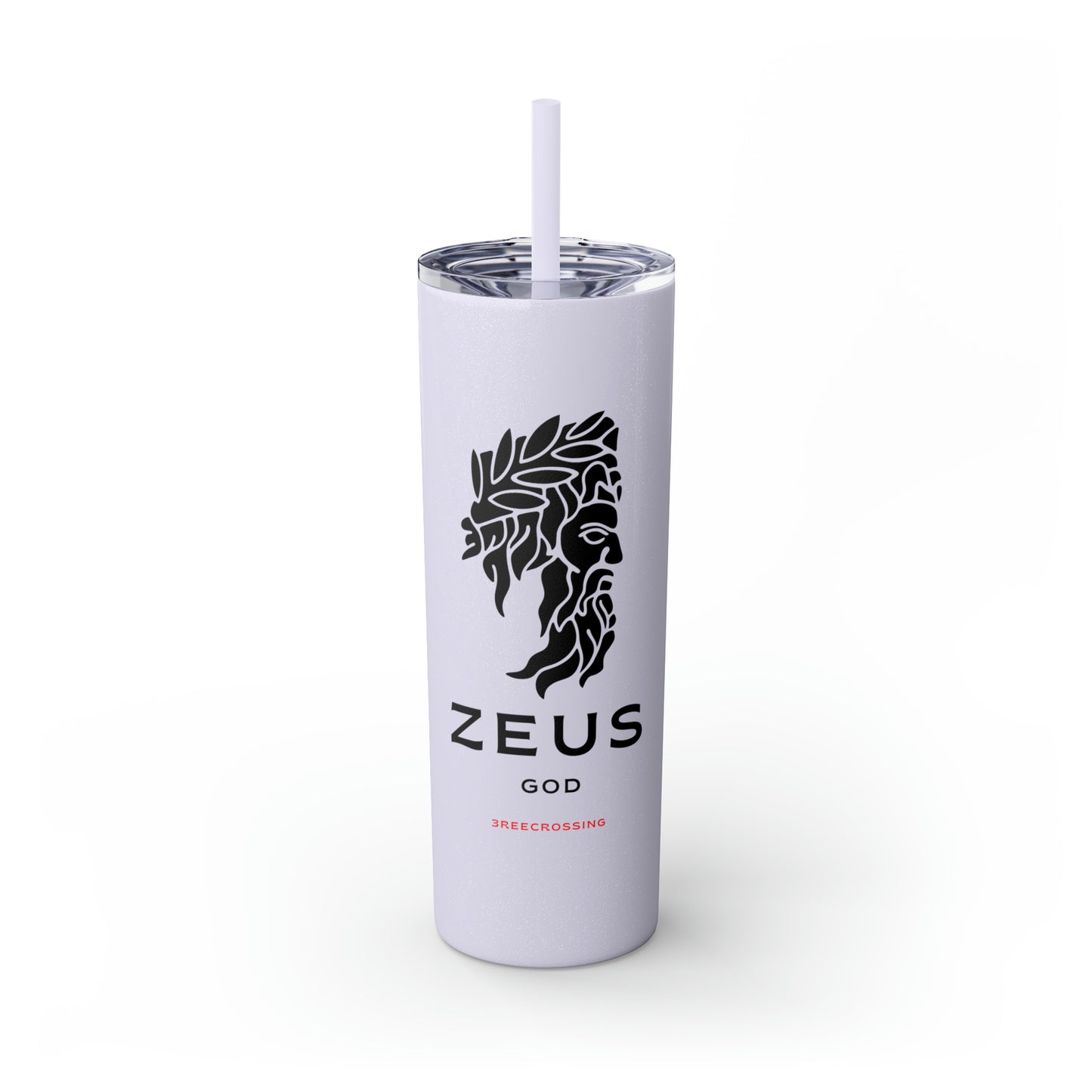 Zeus Skinny Tumbler with Straw, 20oz