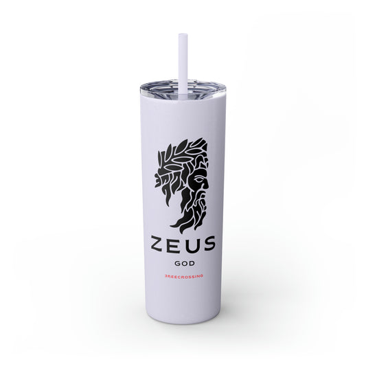 Zeus Skinny Tumbler with Straw, 20oz