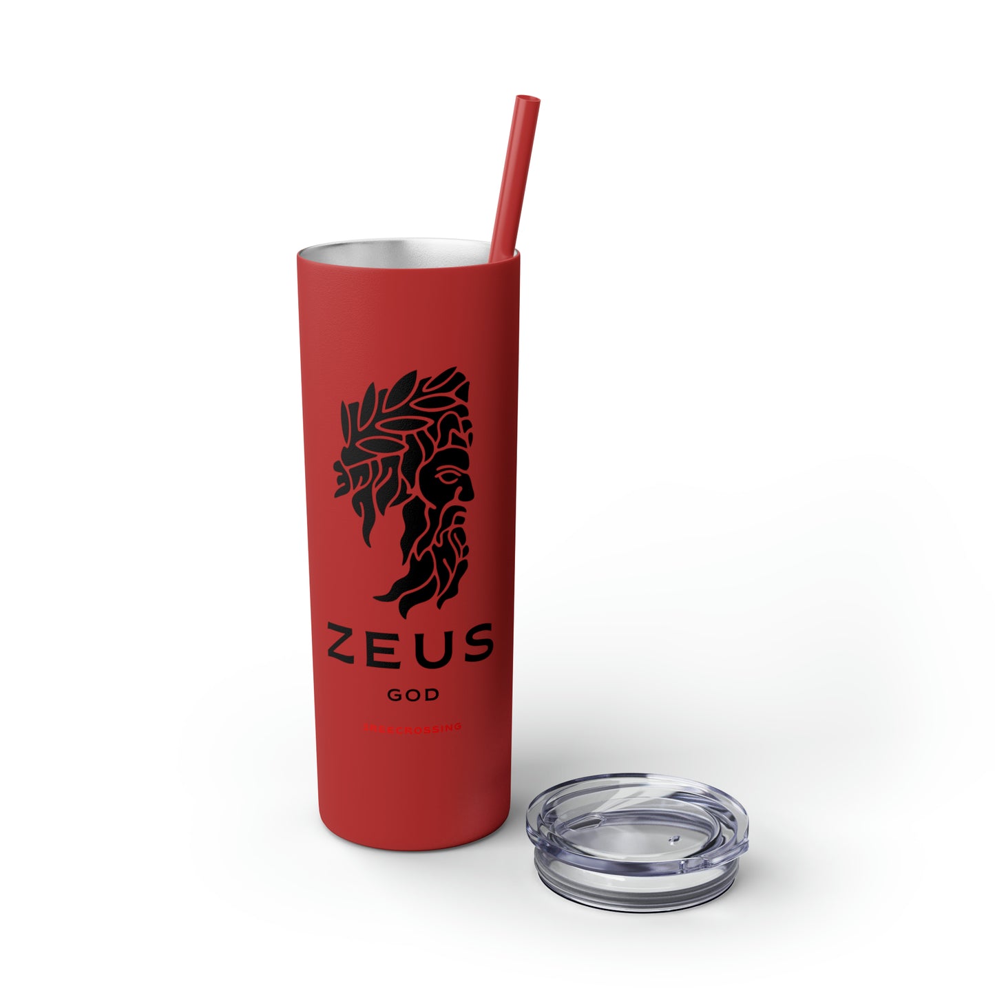 Zeus Skinny Tumbler with Straw, 20oz